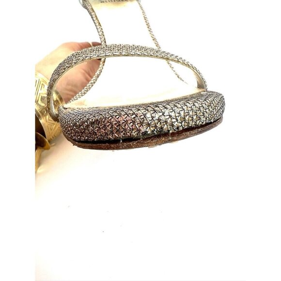 STUART WEITZMAN Platform Sandal Glitter Heel 6.5 - Picture 10 of 12